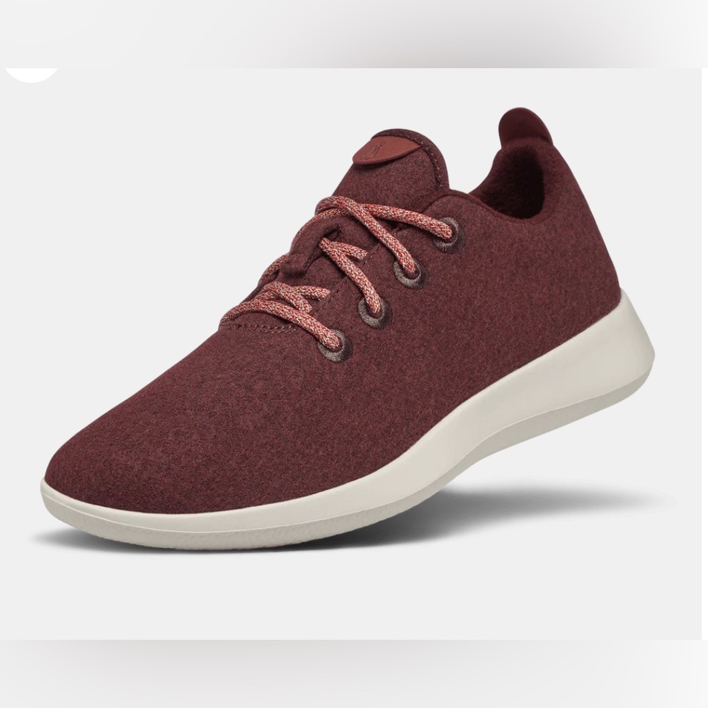 Allbirds Men's Burgundy Wool Runner Tennis Shoes Size 9